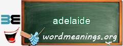 WordMeaning blackboard for adelaide